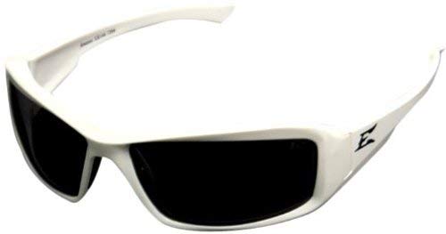 4001990 Edge Eyewear Brazeau White Frame Polarized Smoke Lens