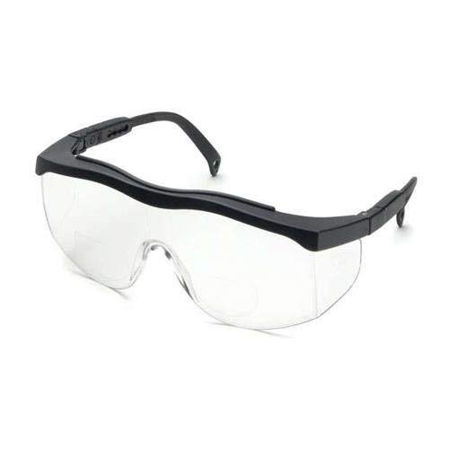 Elvex RX-100-2.0 Safety Reading Glasses, +2.0 Diopter, Polycarbonate, Clear Lens, Black Frame