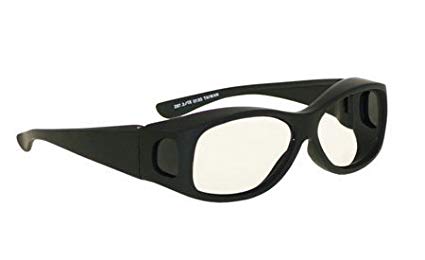 Laser Safety Eyewear - Co2/Excimer Filter In Black Plastic Fit-Over Frame Style.