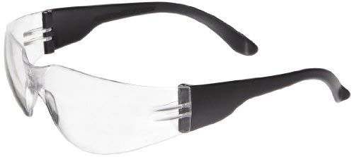 SAS Safety 5340 Cricket Safety Glasses, Clear Lens, Black Frame (Case of 12)