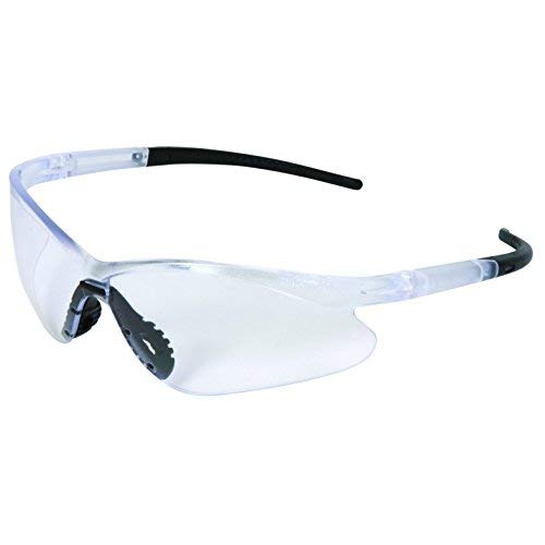 Jackson Safety 39698 V20 Pro Safety Glasses, Clear Lenses with Black Tips (Pack of 12)