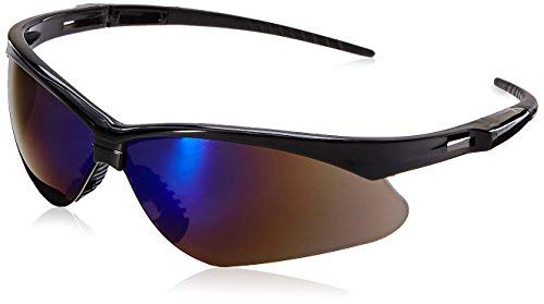 Jackson Safety 3000358 Nemesis Safety Glasses Black Frame / Blue Mirror Lens (Pack of 12)