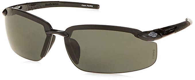 Crossfire Eyewear 2941420 2.0 Diopter ES5 Safety Glasses with Black Frame and Smoke Polarized Lens