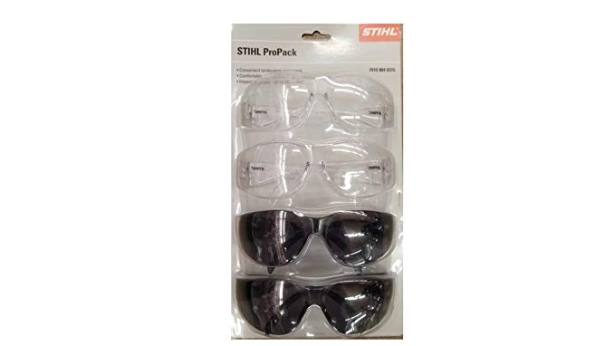 Stihl 7010 884 0315 ProPack Clear/Smoke Safety Glasses, 4 Pack