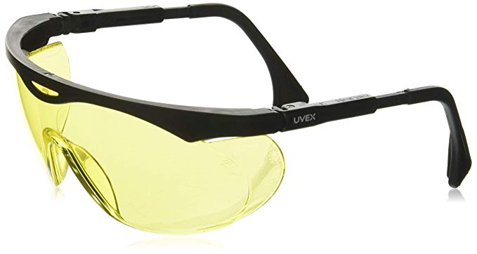 Uvex S1902 Skyper Safety Eyewear, Black Frame, Amber Ultra-Dura Hardcoat Lens