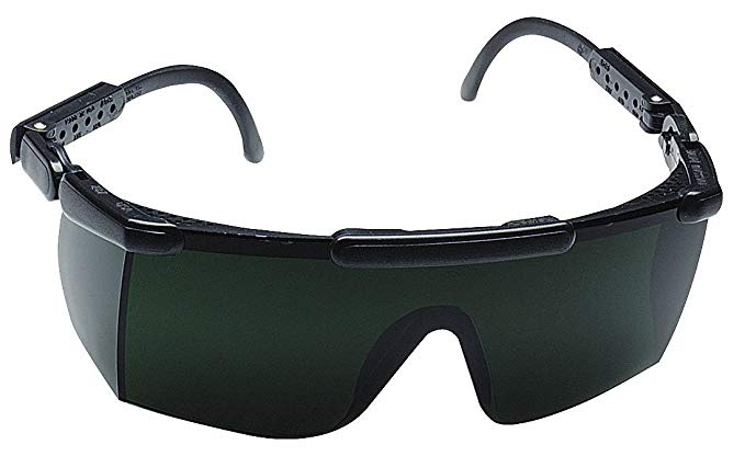 3M Shade 5.0 Safety Glasses, Anti-Fog, Scratch-Resistant, Half-Frame