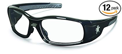 Crews SR110 Swagger Safety Glasses Polished Black Frame w/Clear Lens (12 Pair)