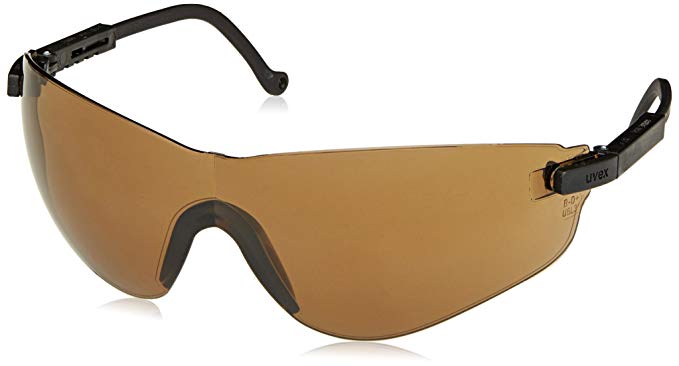 Uvex S4501X Falcon Safety Eyewear, Black Frame, Espresso UV Extreme Anti-Fog Lens