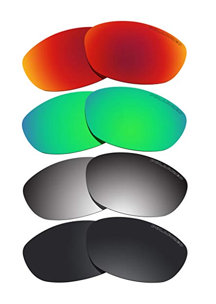 4 Pairs Lenses Replacement Polarized D2 for Oakley Fives 2.0 Sunglasses