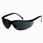 Liberty Glove-Magnum Safety Glasses, Smoke Lens, Black Frame, 12/Pack