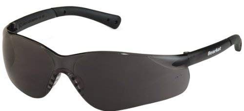 Crews BK312AF BearKat 3 Polycarbonate Gray Anti-Fog Lens Safety Glasses with Non-Slip Hybrid Black Temple Sleeve