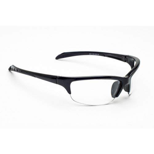 Laser Safety Eyewear - Co2/excimer Filter in Black Plastic Semi-rimless Wrap-around Frame Style