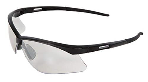 Radnor Premier Series Safety Glasses with Black Frame and Clear Polycarbonate Indoor/Outdoor Lens