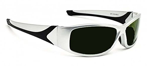 Lightweight Polycarbonate Torching Welding Safety Glasses in Silver Extreme Safety Frame