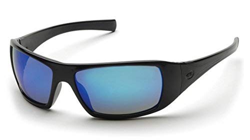 (12 Pair) Pyramex SB5665D Goliath Safety Glasses Black with Ice BLU -e Mirror Lens