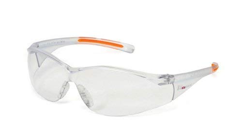 Liberty ProVizGard F-III Protective Eyewear, Clear Anti-Fog Lens, Black/Orange Frame (Case of 12 Pairs)