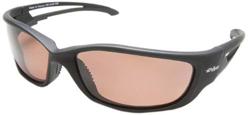 Edge Eyewear TSK-XL215 Kazbek XL Polarized Safety Glasses, Black with Copper 