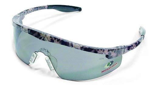 MCR Safety MOT212 Mossy Oak Single Lens Glasses with Triwear Frame and Gray Lens, 1-Pair