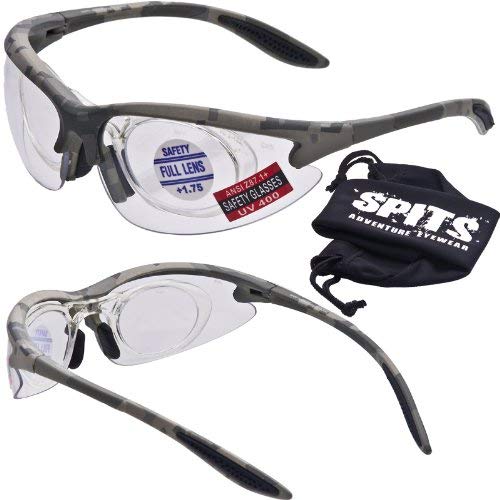 MAGSHOT Shooting Safety Glasses ACU Camo Frame 1.50+ Removable Full Magnifier