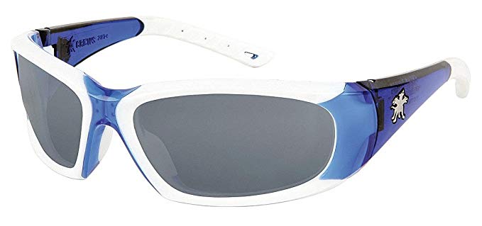 Crews Gray Safety Glasses, Anti-Fog, Scratch-Resistant