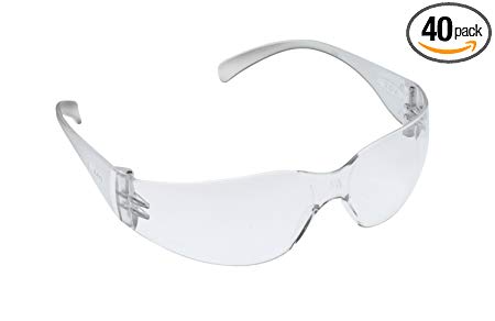 3M Tekk 11329 Virtua Anti-Fog Safety Glasses, Clear Frame, Clear Lens, New Value Pack Size Total of 40