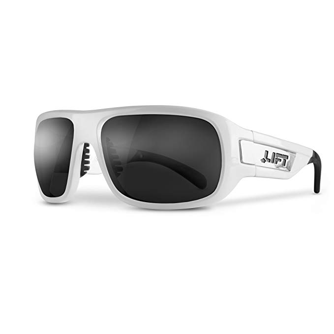 LIFT Safety Bold Safety Glasses (White Frame/Dark Smoke Lens)