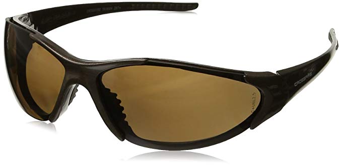 Crossfire Eyewear 181813 Core Polarized Safety Glasses with High Definition Brown Polarized Lens and Mocha Brown Frame