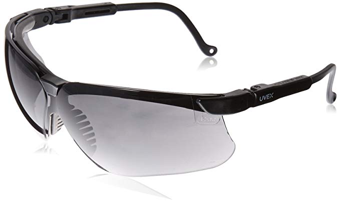 Uvex S3212X Genesis Safety Eyewear, Black Frame, Dark Gray UV Extreme Anti-Fog Lens