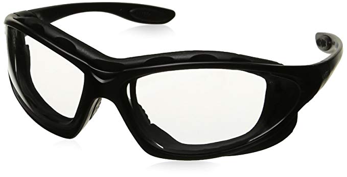 Uvex S0600X Seismic Safety Eyewear, Black Frame, Clear Uvextra Anti-Fog Lens/Headband
