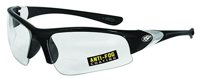 SSP Eyewear Chef Shades 2.50 Bifocal Reading Glasses with Black Frames and Clear Anti-Fog Lenses, CSLOCOTO BLK CLAF 2.50