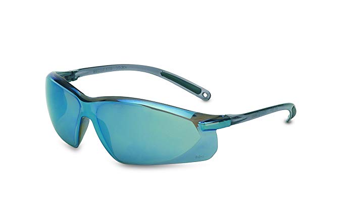 Honeywell A700 Series Lightweight Scratch-Resistant Tinted Safety Glasses, Blue Mirror Lens (RWS-51035)