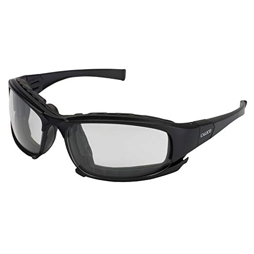 Jackson Safety Calico Safety Eyewear V50 (25672), Clear Anti-Fog Lens with Interchangeable Temples and Head Strap