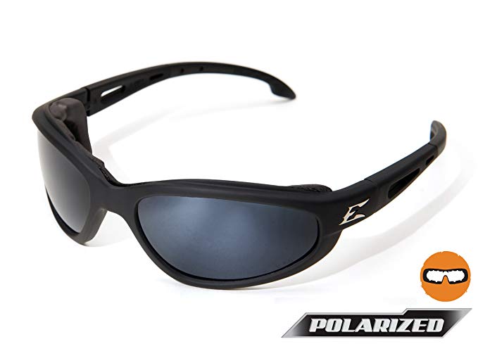 Edge Eyewear Dakura Polarized-Black / G-15 Silver Mirror Lens with Gasket