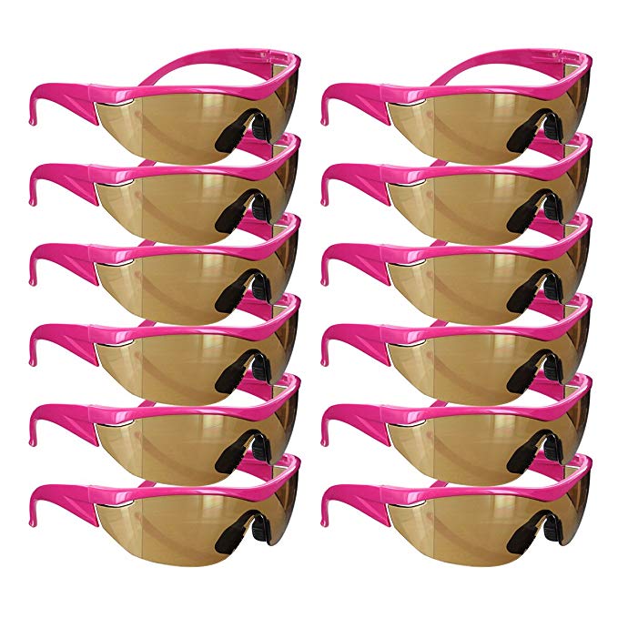 Safety Girl Navigator Safety Glasses Pink Frame - 12 Pack (Amber)