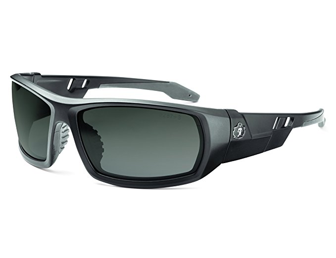 Ergodyne Skullerz Odin Safety Sunglasses - Matte Black Frame, Smoke Lens