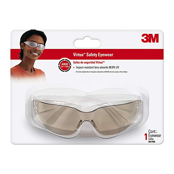 3M 90789-80025T Virtua Safety Eyewear with Indoor/Outdoor Mirror Lens