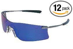 Crews T411G Rubicon Safety Glasses Metal Temple w/Emerald Mirror Lens (12 Pair)