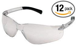 Crews BK119 Bearkat Safety Glasses Clear Frm w/ In/Out Clear Mir. Lens (12 Pair)