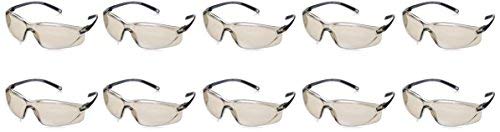 Honeywell A704 A700 Series Eye Protection Safety Glasses, Gray Frame, I/O Silver Lens (Pack of 10)
