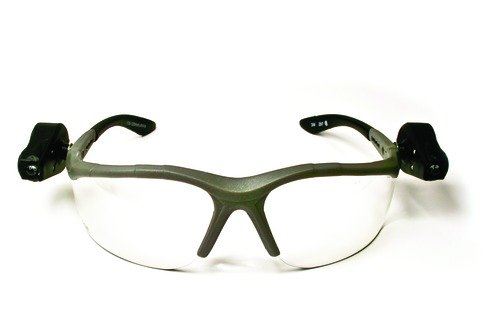 3M Light Vision 2 Protective Eyewear, 11476-00000-10 Clear Anti-Fog Lens, Gray Frame, Lights (Pack of 1)