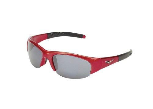 CORVETTE EYEWEAR's C6 logo series red frame with 2 sets of polycarbonate lenses