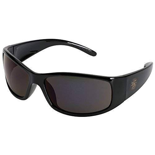 Smith and Wesson Safety Glasses (21303), Elite Safety Sunglasses, Smoke Anti-Fog Lenses with Black Frame, 12 Pairs/Case