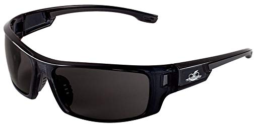 Bullhead Safety Eyewear BH943PFT Dorado, Crystal Black Frame, Dark Smoke Performance Fog Technology Lens, Comfort-fit Rubber Temples and Nose Pieces (1 Pair)