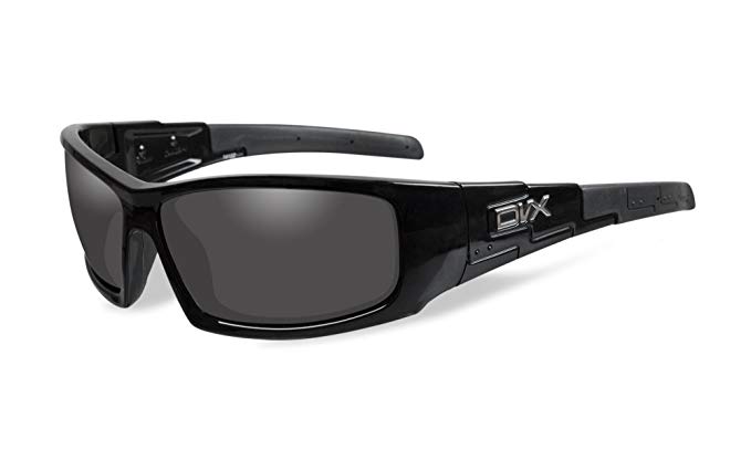 DVX VIZOR Sunglasses Polarized Grey Lenses with Gloss Black Frame (Meets ANSI Z87.1 & OSHA Safety Standards)