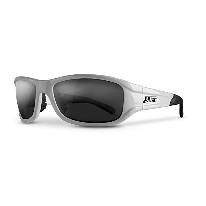 LIFT Safety Alias Safety Glasses (White Frame/Dark Smoke Lens)