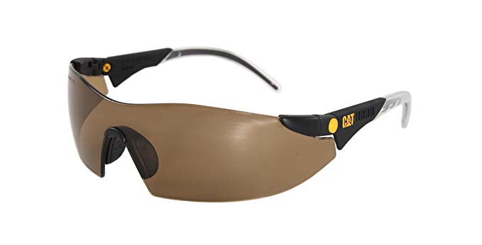 Caterpillar mens Caterpillar Mens Dozer Protective Workwear Safety Glasses Brown