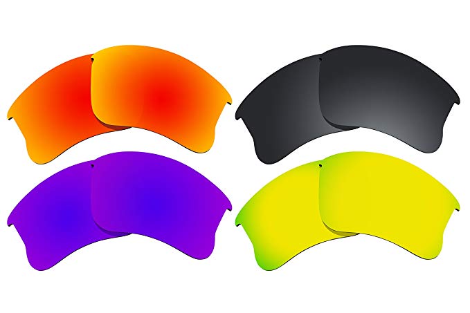 4 Pairs Polarized Lenses Replacement J2 for Oakley Flak Jacket XLJ Sunglasses