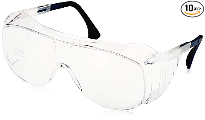 Uvex S0112 Ultra-spec 2001 OTG Safety Eyewear, Clear Frame, Clear Ultra-Dura Hardcoat Lens