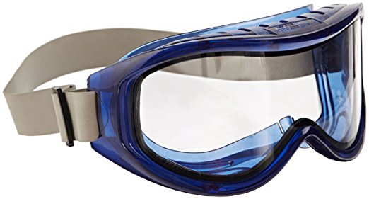 Sellstrom S80201 Odyssey II Indirect Vented Dual Scratch-Resistant Anti-Fog Clear Lens Chemical Splash Goggle, Safety Goggle, Blue